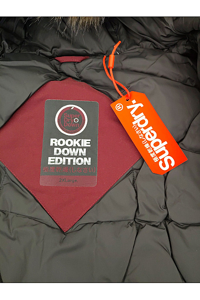 SUPERDRY Červená pánská zimní parka s kapucí a kožíškem Velikost EU 2XL | SUPERDRY | obrázek 10
