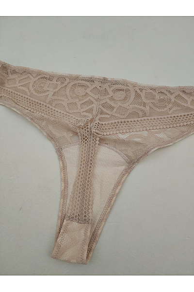 HANRO Béžové krajkové tanga luxusní Velikost L | HANRO | obrázek 5