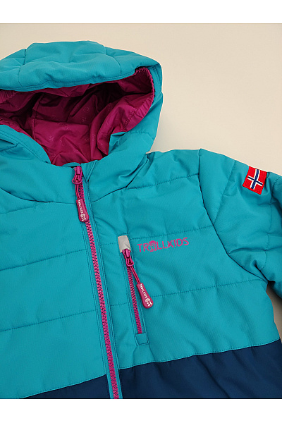 TROLLKIDS Dívčí modrá outdoorová zimní bunda Velikost 128 | TROLLKIDS | obrázek 3