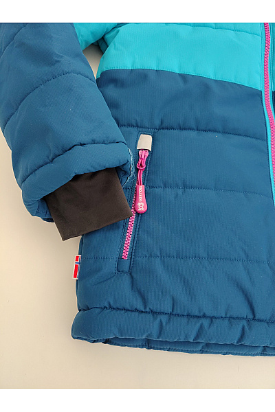 TROLLKIDS Dívčí modrá outdoorová zimní bunda Velikost 128 | TROLLKIDS | obrázek 4