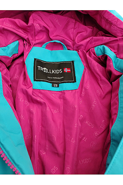 TROLLKIDS Dívčí modrá outdoorová zimní bunda Velikost 128 | TROLLKIDS | obrázek 7