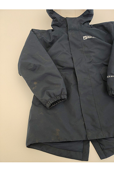 Jack Wolfskin Modrá dětská outdoorová bunda s kapucí Velikost 116 | Jack Wolfskin | obrázek 3
