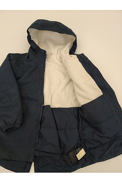 Jack Wolfskin Modrá dětská outdoorová bunda s kapucí Velikost 116 | Jack Wolfskin | obrázek 5
