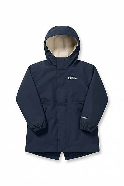Jack Wolfskin Modrá Dětská Outdoorová Bunda S Kapucí Velikost 116