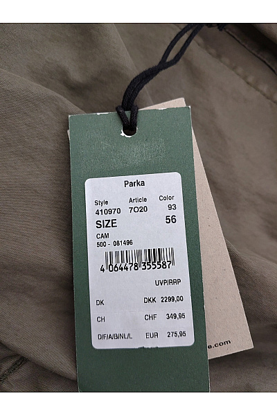 Camel active Pánská bavlněná parka khaki s kapucí přechodová Vel. EU 56 | camel active | obrázek 9