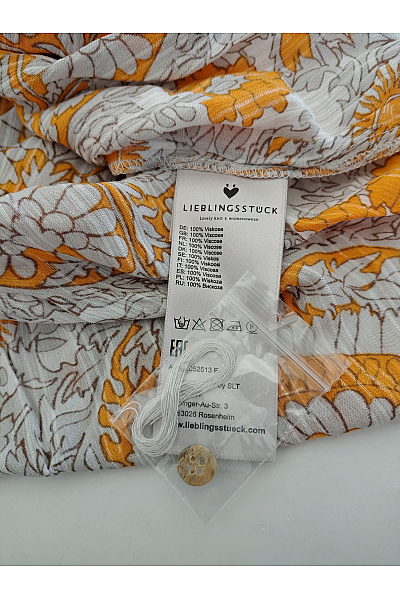 LIEBLINGSSTÜCK Dámská košile s dlouhým rukávem oranžová vzorovaná volná Vel. DE 44 | LIEBLINGSSTÜCK | obrázek 9