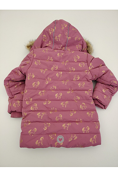 TOPO BY KIDS PARK Dívčí růžová zimní bunda s potiskem jednorožců Velikost EU 128 | TOPO BY KIDS PARK | obrázek 6