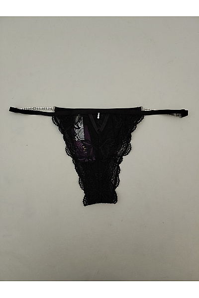 Lasca Černé krajkové tanga s kamínky luxusní spodní prádlo Vel. EU 40/42 | Lasca | obrázek 4