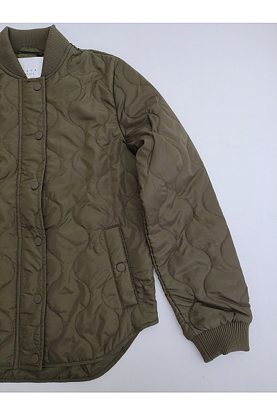 YAYA Dámská khaki prošívaná přechodová bunda bomber Vel. EU 34 | YAYA | obrázek 3