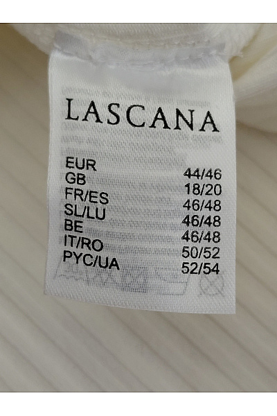 Lasca Bílé basic tričko s krátkým rukávem a kulatým výstřihem Vel. 44/46 | Lasca | obrázek 5