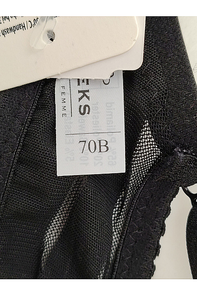 GORTEKS Černá push up podprsenka s kosticemi a průsvitnými pruhy | GORTEKS | obrázek 8