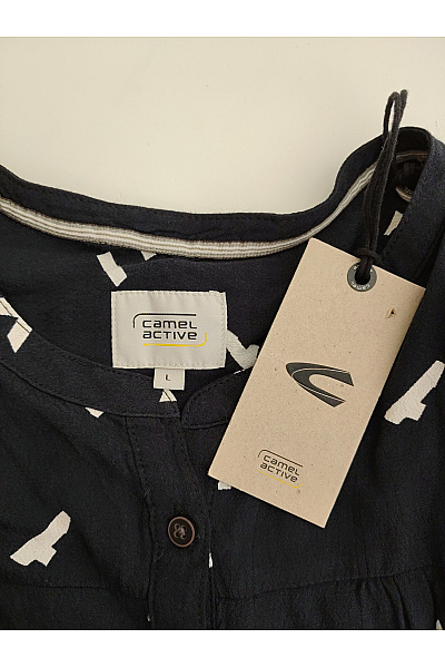 Camel active Černé maxi šaty s dlouhým rukávem a vzorem Vel. L | camel active | obrázek 6