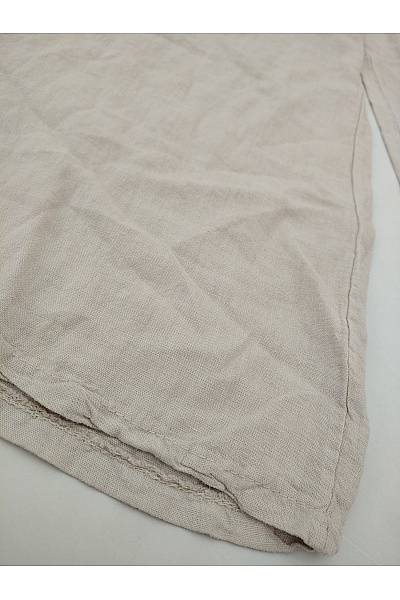 LE MONDE DU LIN Béžové lněné široké kalhoty s kapsami Vel. XL/XXL | LE MONDE DU LIN | obrázek 3