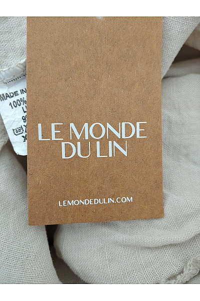 LE MONDE DU LIN Béžové lněné široké kalhoty s kapsami Vel. XL/XXL | LE MONDE DU LIN | obrázek 7
