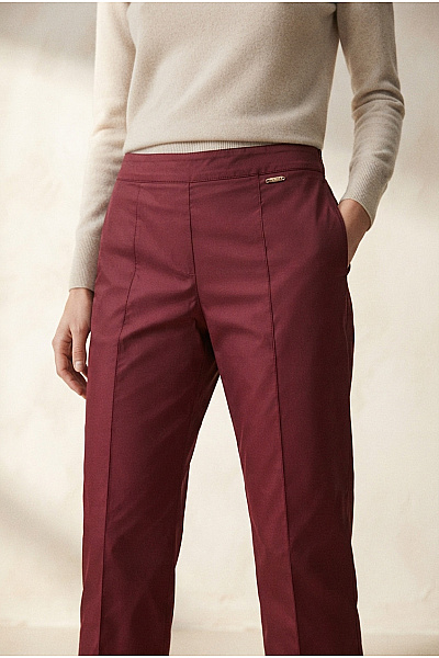 TWINSET Červené Elegantní Společenské Kalhoty S Puky Velikost XL