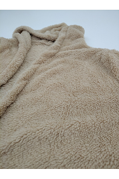Béžový huňatý kardigan s kapucí Vel. XL | Unimoda | obrázek 4