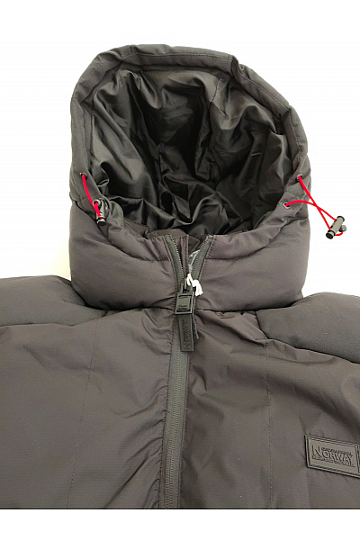 Geographical Norway Černá pánská zimní prošívaná puffer bunda s kapucí Vel. EU XL | Geographical Norway | obrázek 4