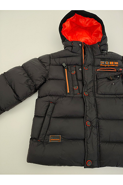 Geographical Norway Černá chlapecká prošívaná zimní bunda s kapucí outdoor Velikost 12Y | Geographical Norway | obrázek 9