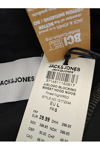 JACK & JONES Pánská khaki mikina s kapucí přes hlavu potiskem Vel. EU L | JACK & JONES | obrázek 7