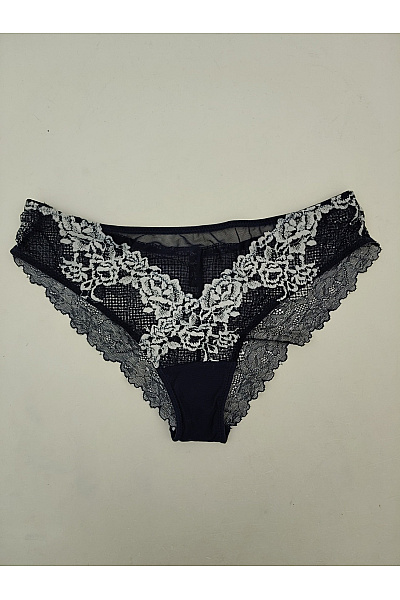JUST FOR VICTORIA Černobílé krajkové kalhotky luxusní Velikost EU XXL | JUST FOR VICTORIA | obrázek 2