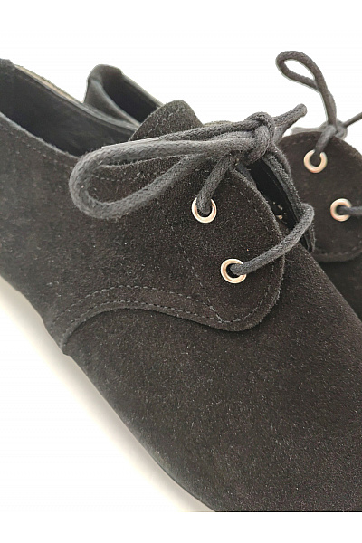 Comfortfusse Černé semišové šněrovací polobotky bez podpatku Vel. EU 39 | Comfortfusse | obrázek 7