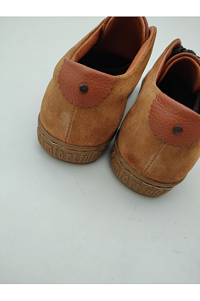 Comfortfusse Hnědé semišové šněrovací polobotky s kulatou špičkou Velikost EU 38 | Comfortfusse | obrázek 9