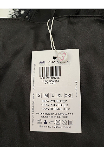DKAREN Černá dámská noční košilka s krajkou Vel. EU XS | DKAREN | obrázek 8