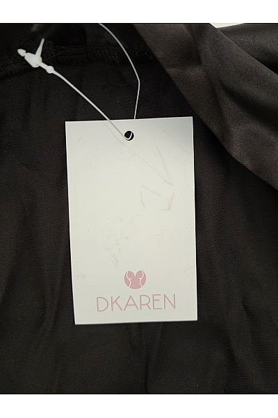 DKAREN Černý saténový župan s krajkou Vel. EU XS | DKAREN | obrázek 6