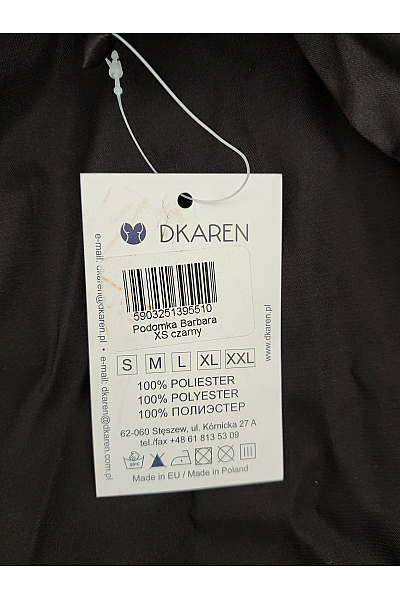 DKAREN Černý saténový župan s krajkou Vel. EU XS | DKAREN | obrázek 7