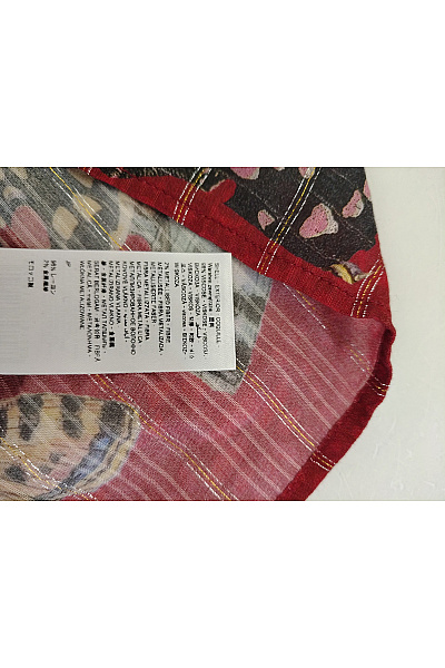 DESIGUAL Červená halenka s dlouhým rukávem a potiskem motýlů Vel. XL | DESIGUAL | obrázek 6