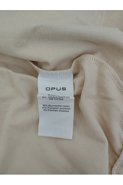 OPUS Béžová bavlněná mikina na zip s kapucí oversized Velikost EU 40 | OPUS | obrázek 7