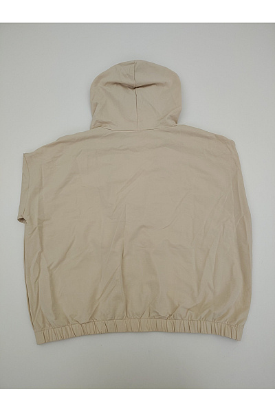 OPUS Béžová bavlněná mikina na zip s kapucí oversized Velikost EU 40 | OPUS | obrázek 8