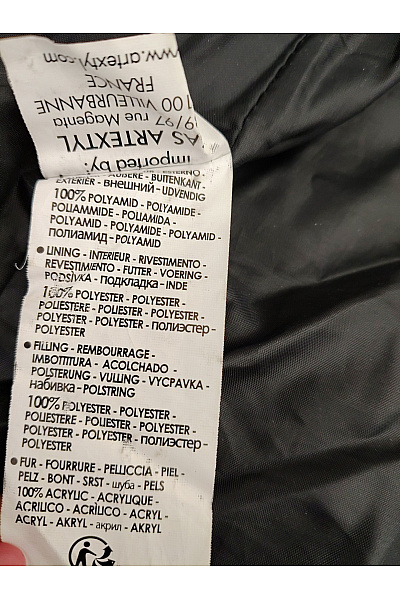 Geographical Norway Dámská černá prošívaná zimní bunda s kapucí a kožíškem Vel. EU 2/M | Geographical Norway | obrázek 7