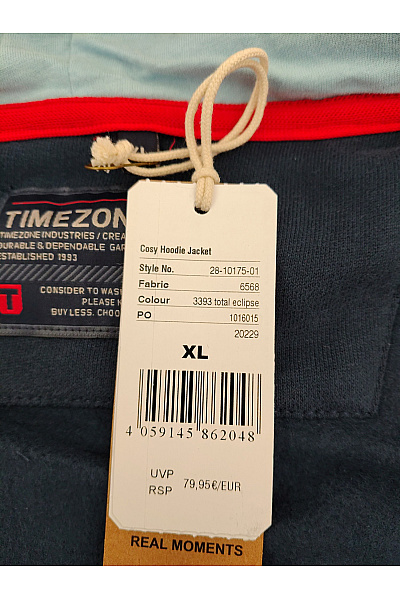 TIMEZONE Pánská bavlněná mikina na zip s kapucí | TIMEZONE | obrázek 6
