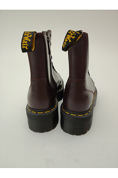 Dr.Martens Vínové kožené kotníkové boty na platformě se šněrováním a zipem Velikost EU 37 | Dr.Martens | obrázek 4