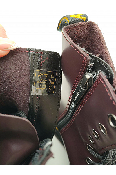 Dr.Martens Vínové kožené kotníkové boty na platformě se šněrováním a zipem Velikost EU 37 | Dr.Martens | obrázek 9