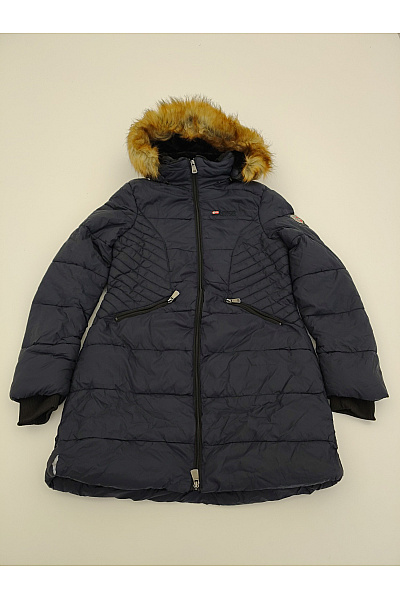 Geographical Norway Dámská Prošívaná Zimní Bunda S Kapucí A Kožešinou Vel. EU 2/M