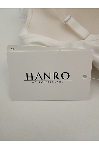 HANRO Béžová bavlněná hladká t-shirt podprsenka s kosticemi Velikost UK 33C | HANRO | obrázek 4