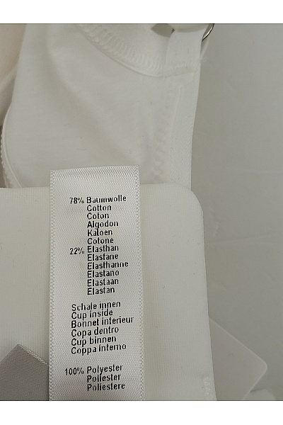 HANRO Béžová bavlněná hladká t-shirt podprsenka s kosticemi Velikost UK 33C | HANRO | obrázek 6
