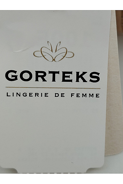 GORTEKS Béžová krajková kosticová podprsenka s ozdobnými ramínky Velikost EU 100E | GORTEKS | obrázek 5