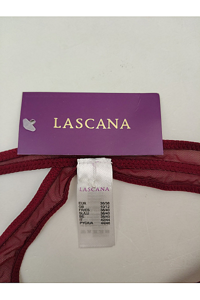Lasca Luxusní krajková tanga vínová Vel. EU 36/38 | Lasca | obrázek 6