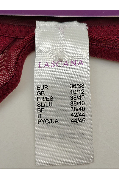 Lasca Luxusní krajková tanga vínová Vel. EU 36/38 | Lasca | obrázek 7
