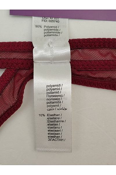 Lasca Luxusní krajková tanga vínová Vel. EU 36/38 | Lasca | obrázek 8