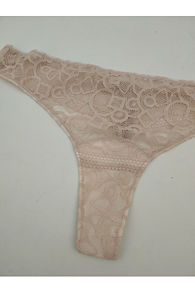 HANRO Béžové krajkové tanga luxusní spodní prádlo | HANRO | obrázek 3