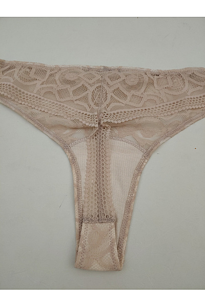 HANRO Béžové krajkové tanga luxusní spodní prádlo | HANRO | obrázek 5