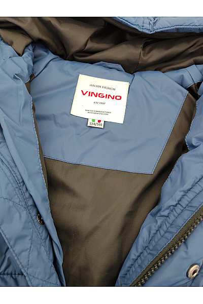 Vingino Chlapecká modrá prošívaná zimní bunda s kapucí Vel. EU 134/140 | Vingino | obrázek 6