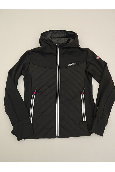 Geographical Norway Černá prošívaná sportovní bunda s kapucí na zip Vel. EU 3/L | Geographical Norway | obrázek 2