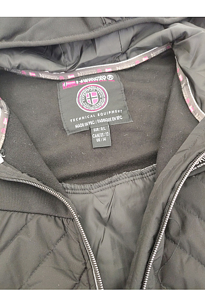 Geographical Norway Černá prošívaná sportovní bunda s kapucí na zip Vel. EU 3/L | Geographical Norway | obrázek 7