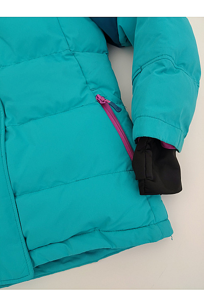 Kamik Dívčí modro-zelená outdoorová zimní bunda Velikost 140/10 | kamik | obrázek 4