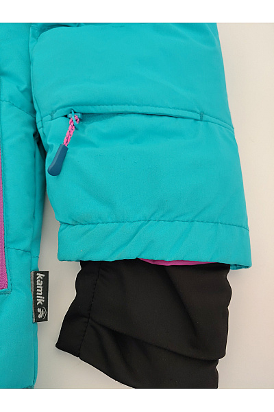 Kamik Dívčí modro-zelená outdoorová zimní bunda Velikost 140/10 | kamik | obrázek 7